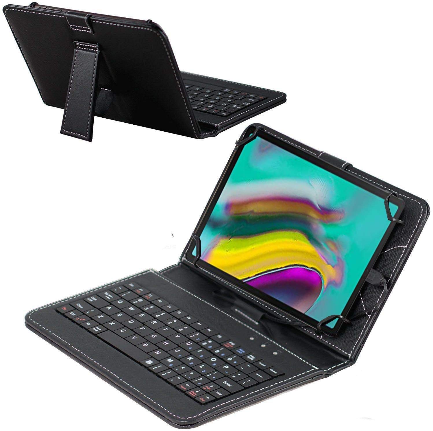 Navitech Black Keyboard Case for VANKYO MatrixPad S21 10 Inch Tablet - Slim Protective Cover with Backlit Keys | Perfect for Work, Study & Travel