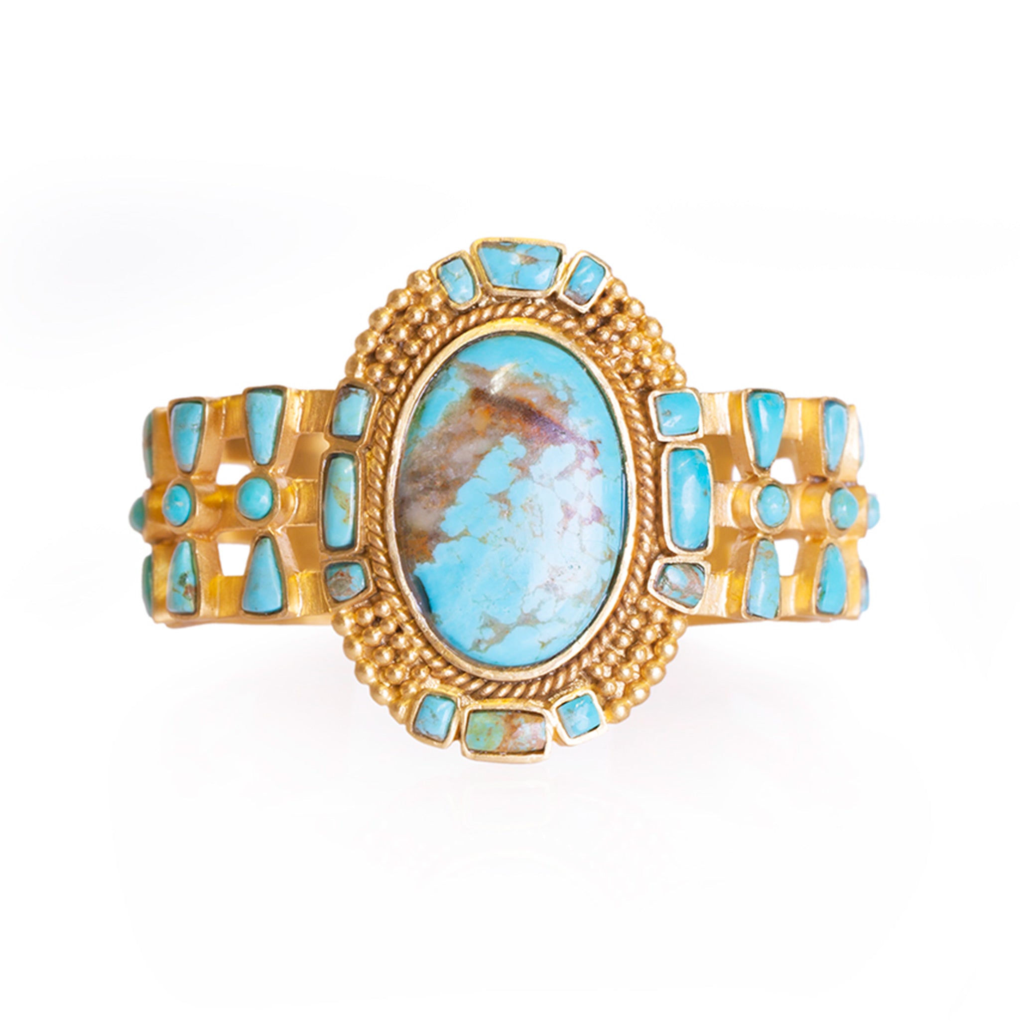 Southwestern Turquoise Cuff Bracelet for Women - Handmade Boho Jewelry with Silver Accents | Perfect for Festivals, Boho Outfits & Gift Giving