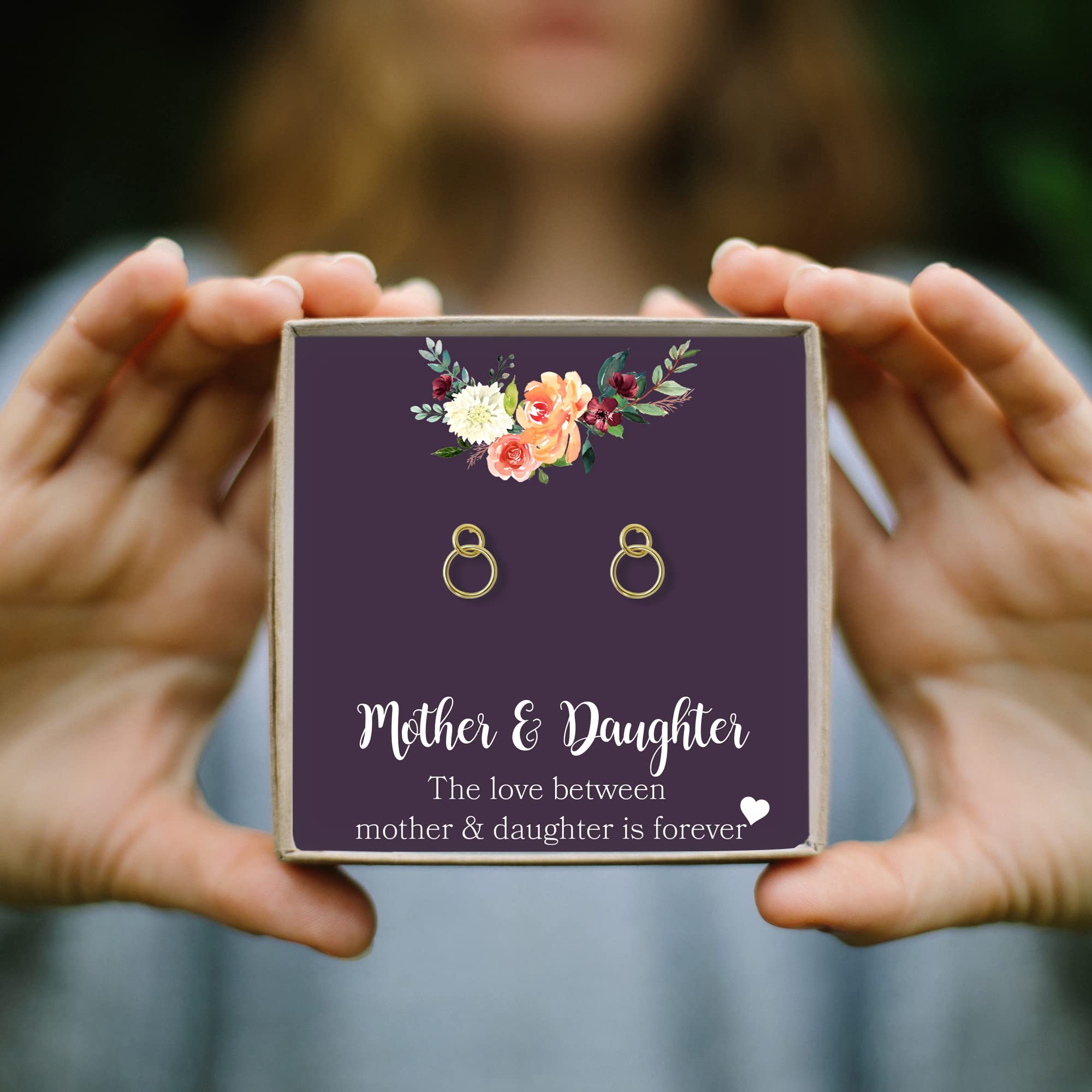 Mother & Daughter Matching Heart Earrings Set - Sterling Silver Jewelry Gift for Birthday, Christmas, Anniversary | Perfect for Special Occasions & Family Bonding