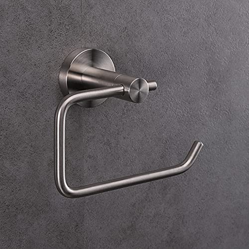 Stainless Steel Toilet Paper Holder - Satin Nickel Finish - Modern Bathroom Tissue Roll Stand - Perfect for Home, Office, and Restroom Decor