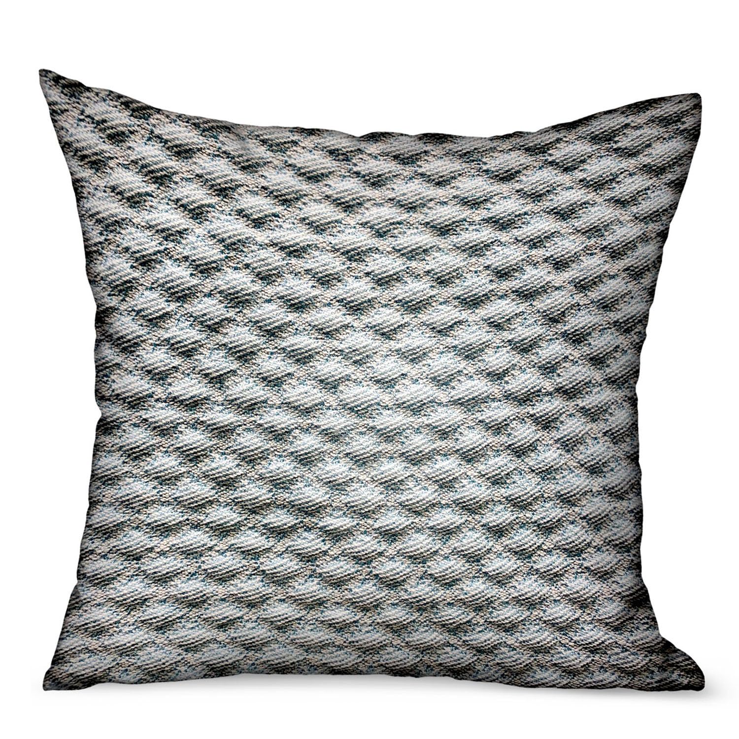 Plutus Brands Victorian Charm Blue Dobby Luxury Outdoor/Indoor Throw Pillow - Elegant Home Decor for Living Room, Bedroom & Patio