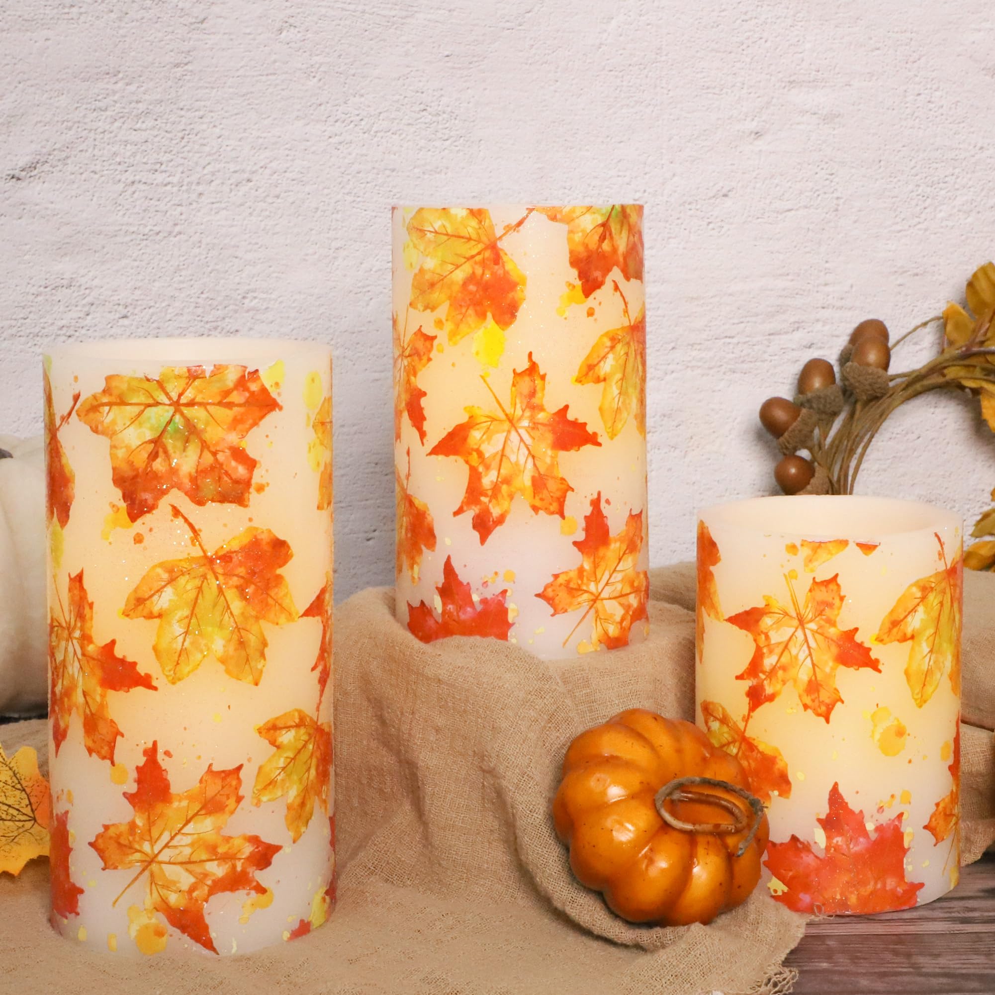 Flameless Candles with Remote - Set of 3 Battery Operated Real Wax Candles for Home Decor, Wedding & Christmas