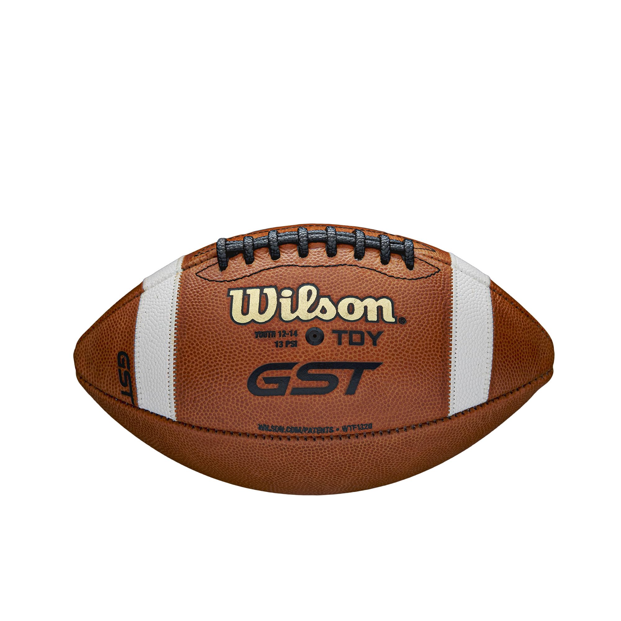 Wilson GST Leather Game Football - Official Size & Weight for Training & Matches - Perfect for High School, College & NFL Practice