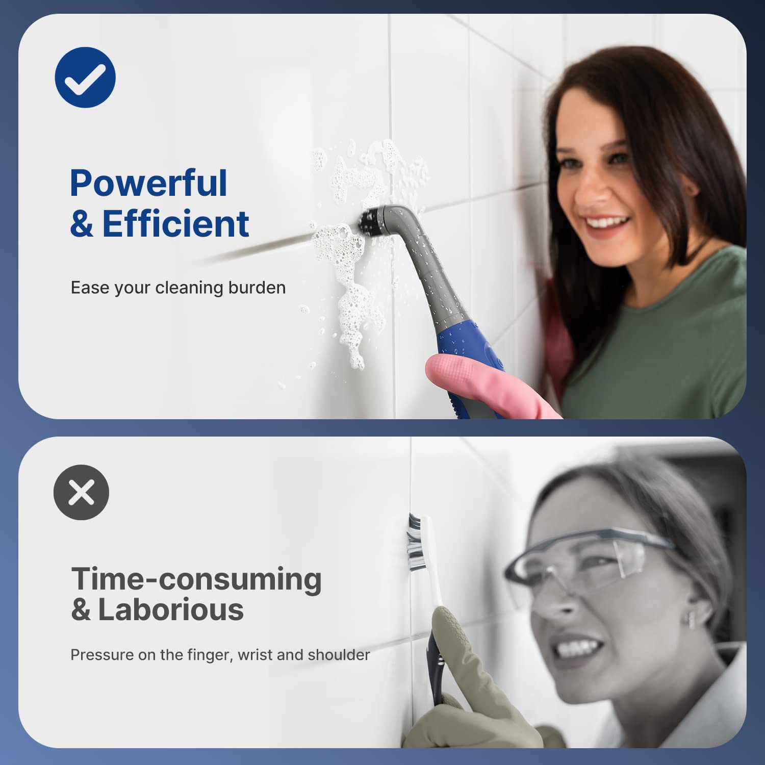 iDOO Cordless Electric Cleaning Brush - Rechargeable Scrubber for Shower, Bathtub, Tile Grout, Kitchen & Bathroom - Powerful Deep Cleaning for Home, Apartment Essentials - Perfect for Hard-to-Reach Areas & Stubborn Stains