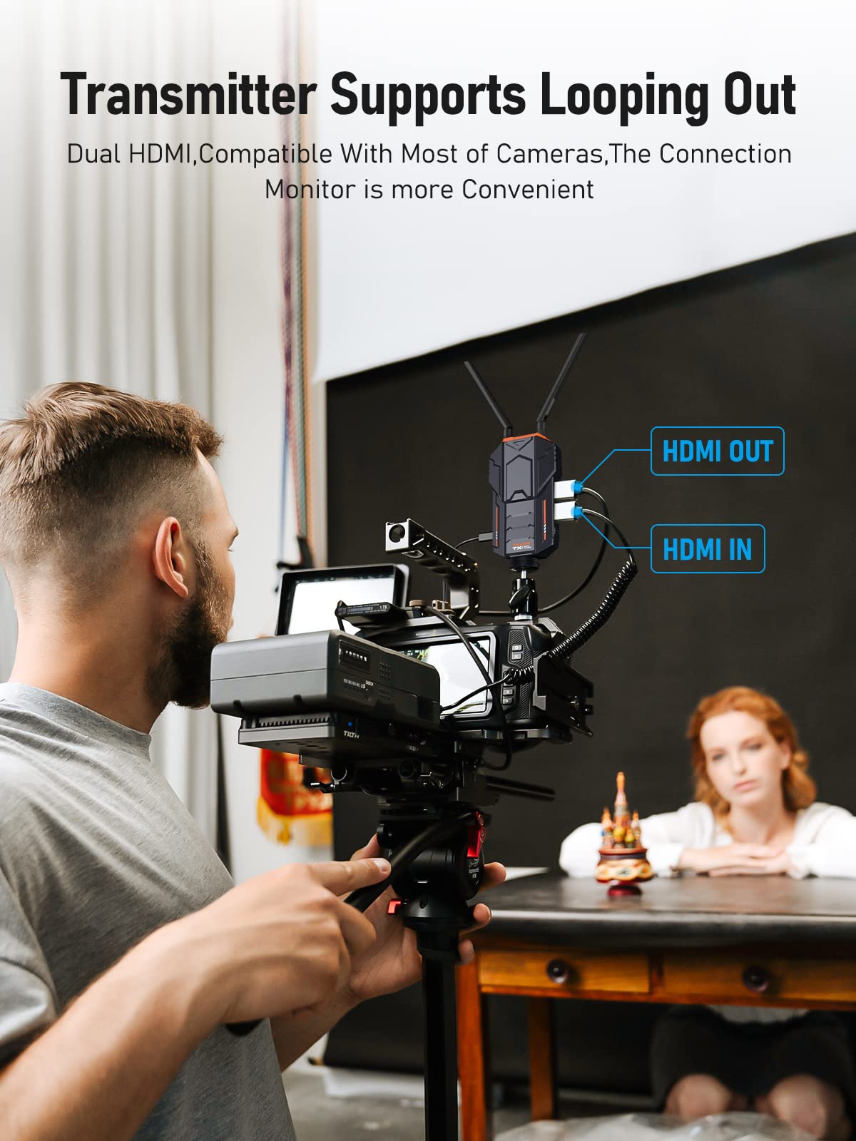 Lemorele Wireless HDMI Receiver for R100L Wireless Video Transmission System - Supports Pairing Up to 4 Receivers with 1 Transmitter | Perfect for Home Theater, Conference Presentations & Live Streaming
