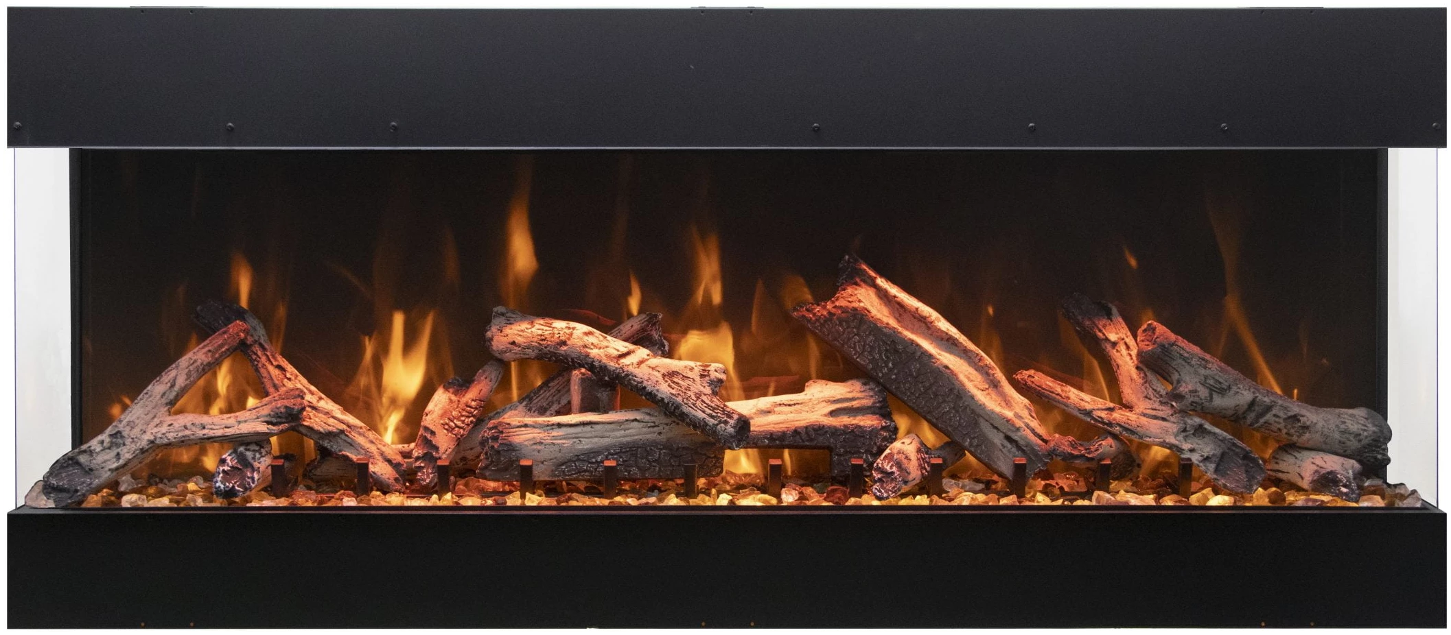 Amantii TRV 45 BESPOKE Tru-View 3-Sided Built-In Electric Fireplace - Modern Home Heating Solution for Living Room & Bedroom