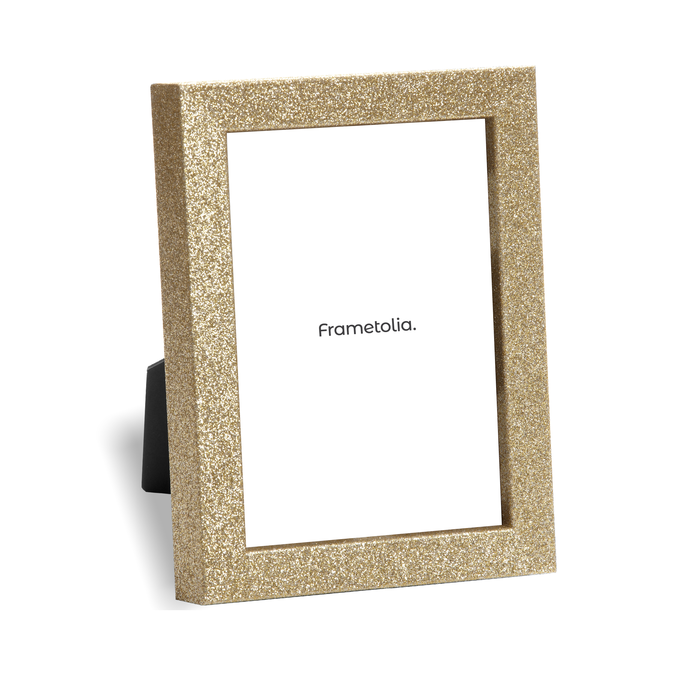 Gold Glitter Tabletop Photo Frame - Elegant Display for Wedding, Birthday & Home Decor - Perfect for 4x6, 5x7 Pictures on Desk, Shelf or Mantel