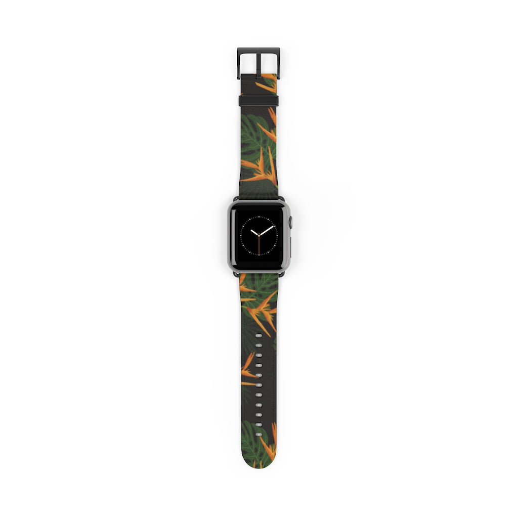 Vintage Paradise Apple Watch Band - Genuine Leather, Adjustable Strap for Apple Watch Series 1-9 & SE - Perfect for Workouts, Office & Casual Wear