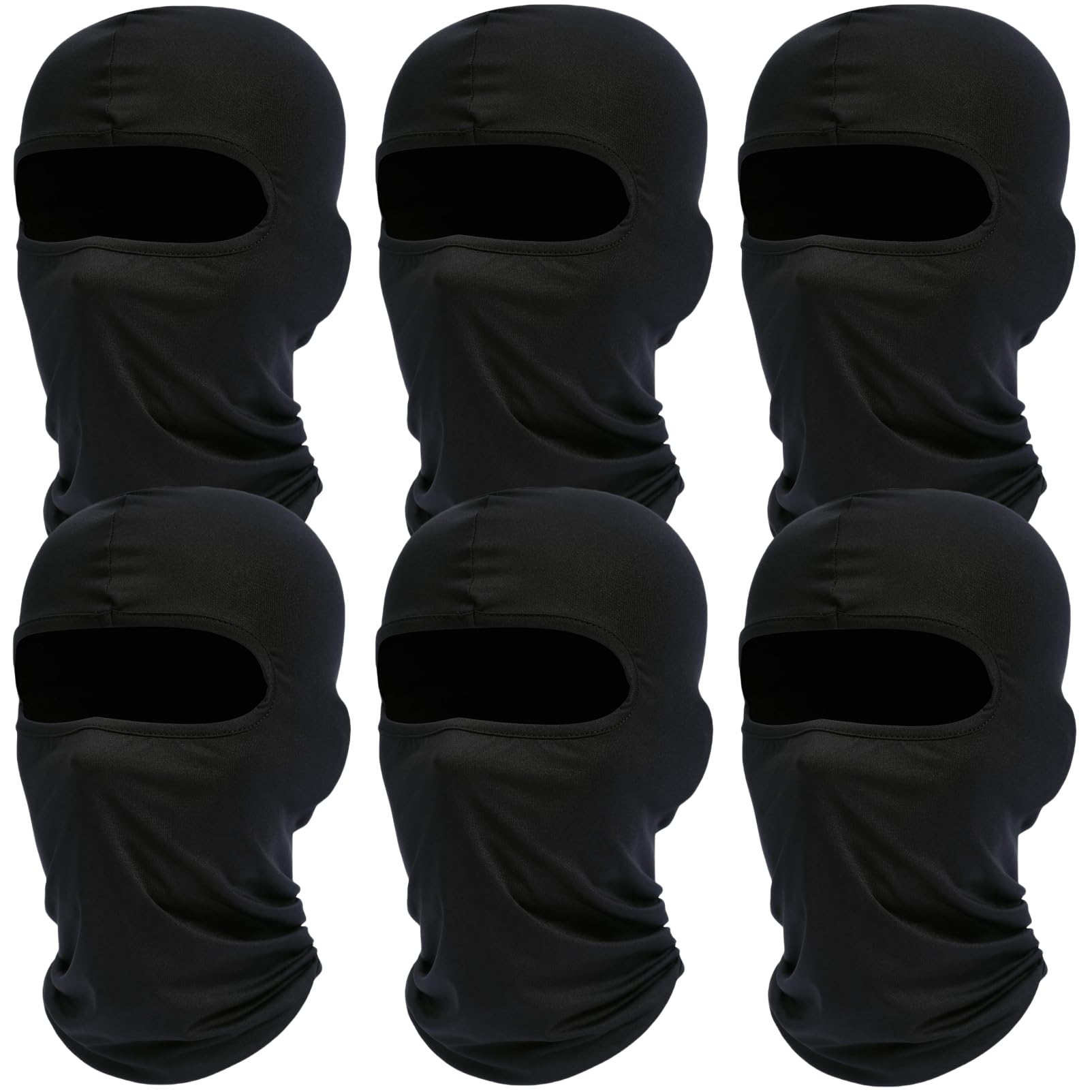 Balaclava Ski Face Mask - Cooling Neck Gaiter & Full Face Cover Hood for Men & Women (6 Pack) | Winter Sports, Motorcycle Riding, Outdoor Activities