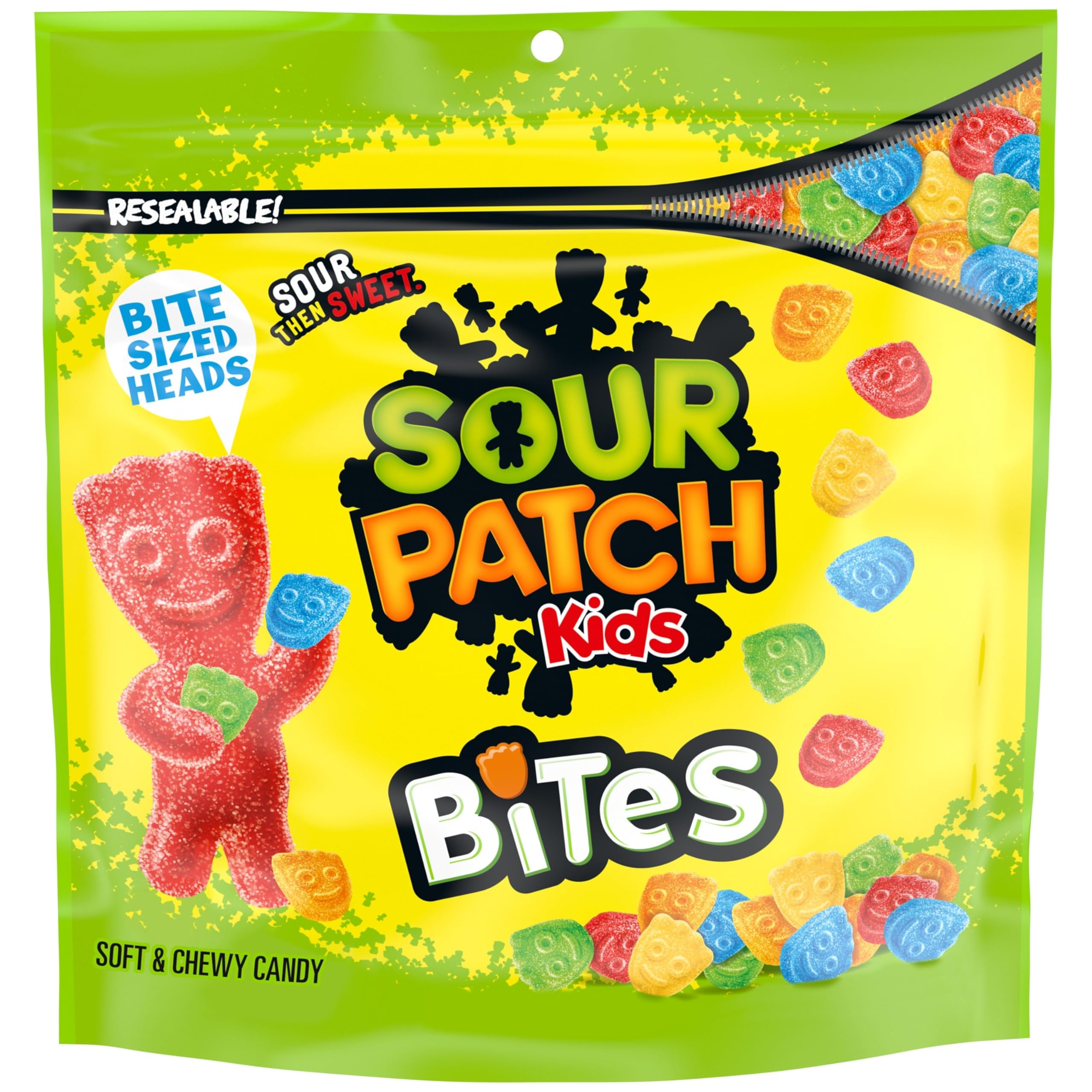 Sour Patch Kids Soft & Chewy Candy Bites - 12 oz Bag | Sweet & Tangy Sour Gummy Treats for Parties, Movies & Snacking