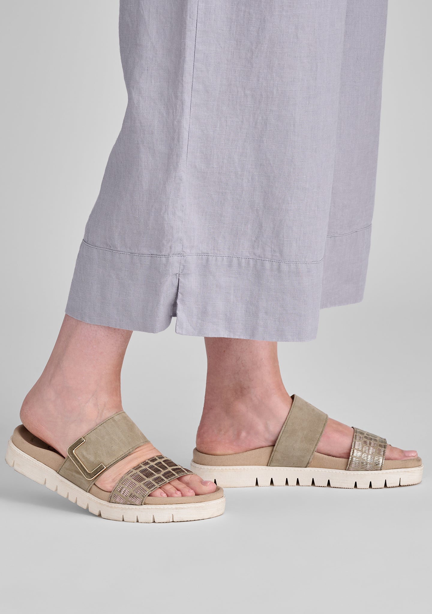 Breathable Vented Cuff Linen Pants with Elastic Waistband - Comfortable Summer Casual Wear for Women & Men