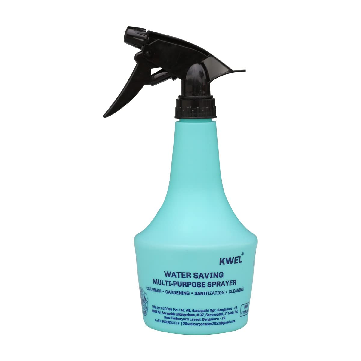 KWEL 500ml Trigger Spray Bottle - Unbreakable Plastic Multipurpose Cleaning & Sanitizing Sprayer (Blue, Pack of 3) | Perfect for Home Cleaning, Gardening, Car Detailing & Pet Care