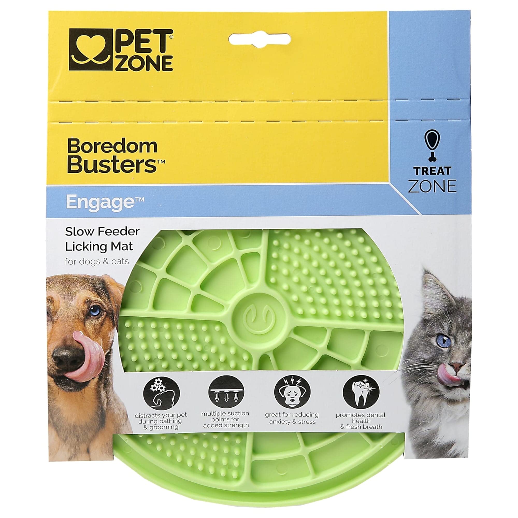 Engage Slow Feeder Licking Mat for Dogs & Cats - Interactive Pet Puzzle Bowl for Anxiety Relief & Mental Stimulation - Perfect for Mealtime Fun & Training Sessions