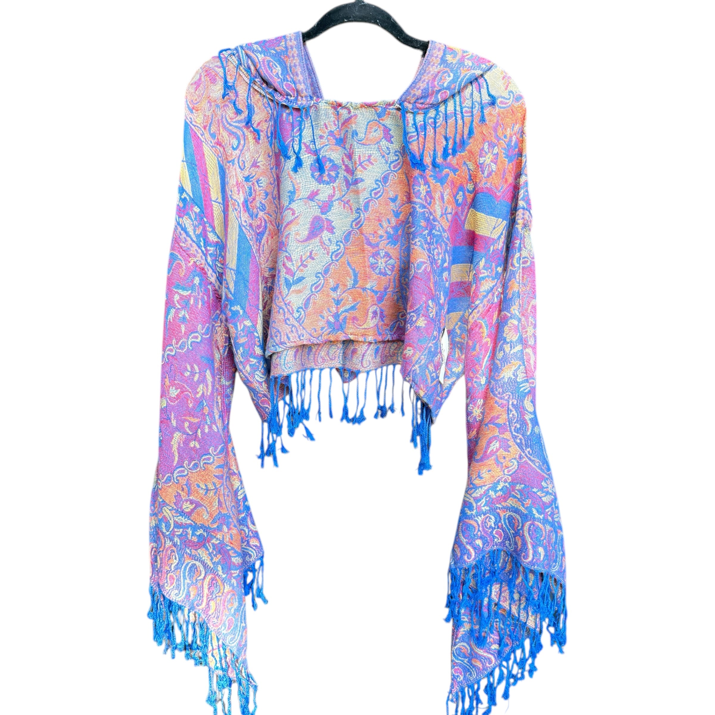 Butterfly Bell Pash Top - Blue Gumball Color Women's Fashion Blouse | Perfect for Casual Wear, Date Nights & Summer Outfits