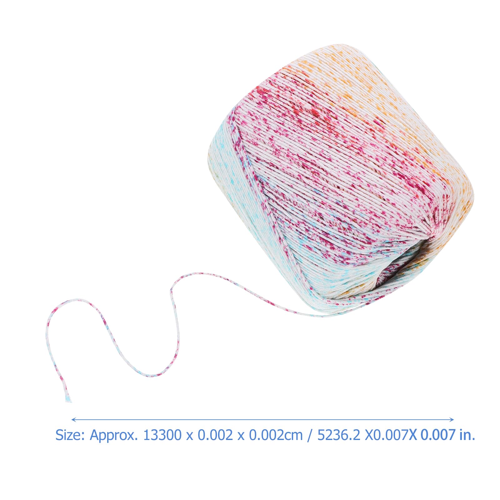 1 Roll Rainbow Cotton Knitting Yarn - Soft Crochet Yarn for DIY Sweaters, Blankets & Costumes (Colorful) | Hand Knitting & Crochet Projects for Beginners & Craft Lovers