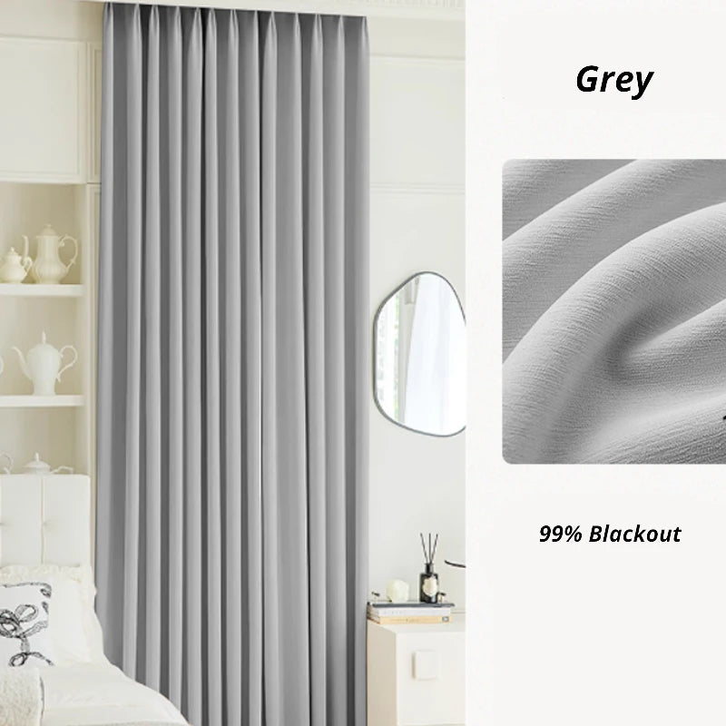 Gianna 5-Pass Chenille Blackout Curtains for Bedroom & Living Room - Thermal Insulated Noise Reducing Custom Window Drapes for Home Decor