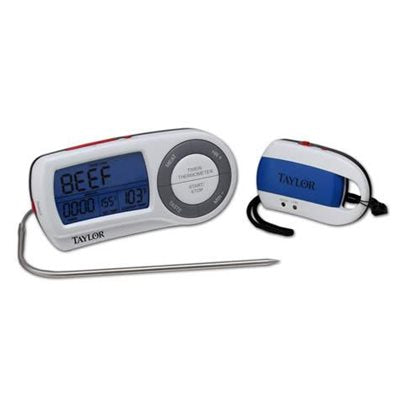 Taylor Gourmet Wireless Remote Cooking Thermometer with Dual C°/F° Display (0°-232°C/32°-450°F) - Perfect for Grilling, Smoking, Baking & Roasting