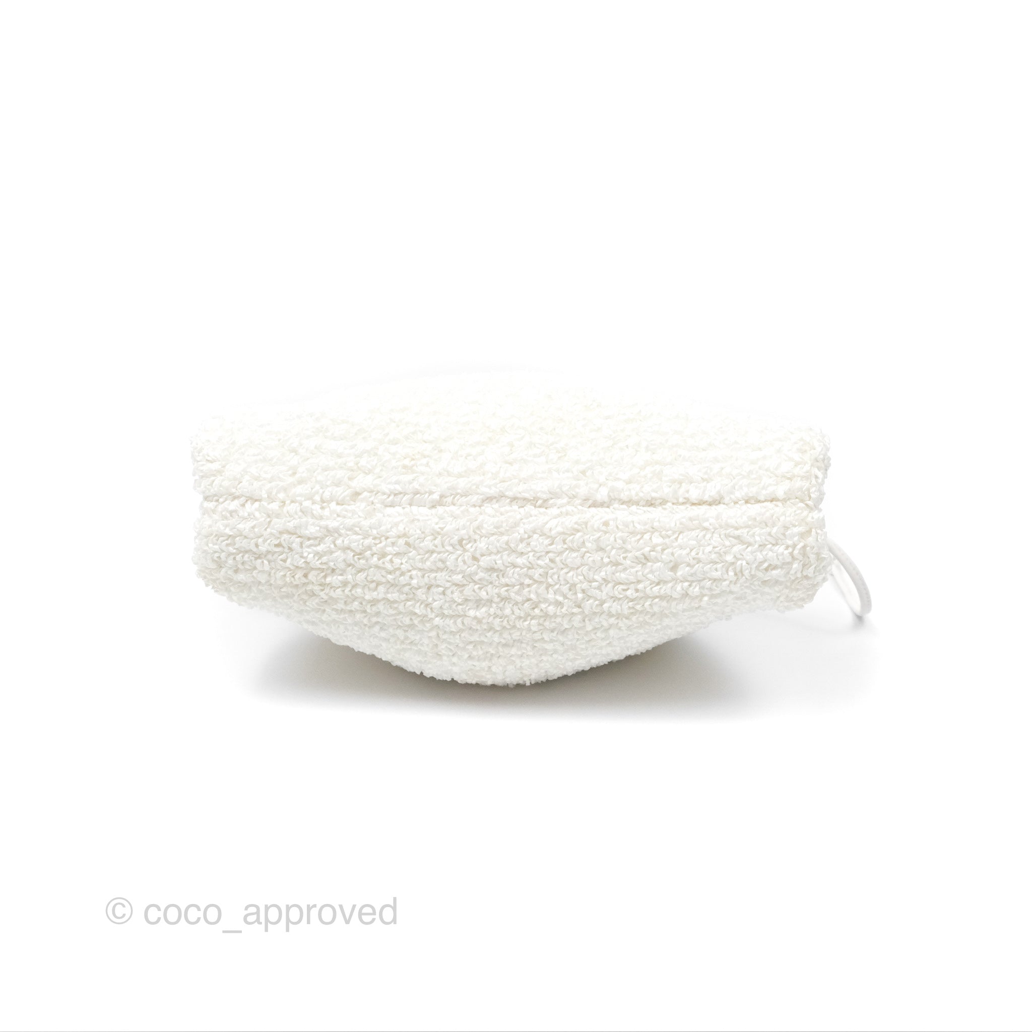 Bottega Veneta Mini Pouch Boucle Raffia Bag in White - Perfect for Summer Outings & Beach Vacations