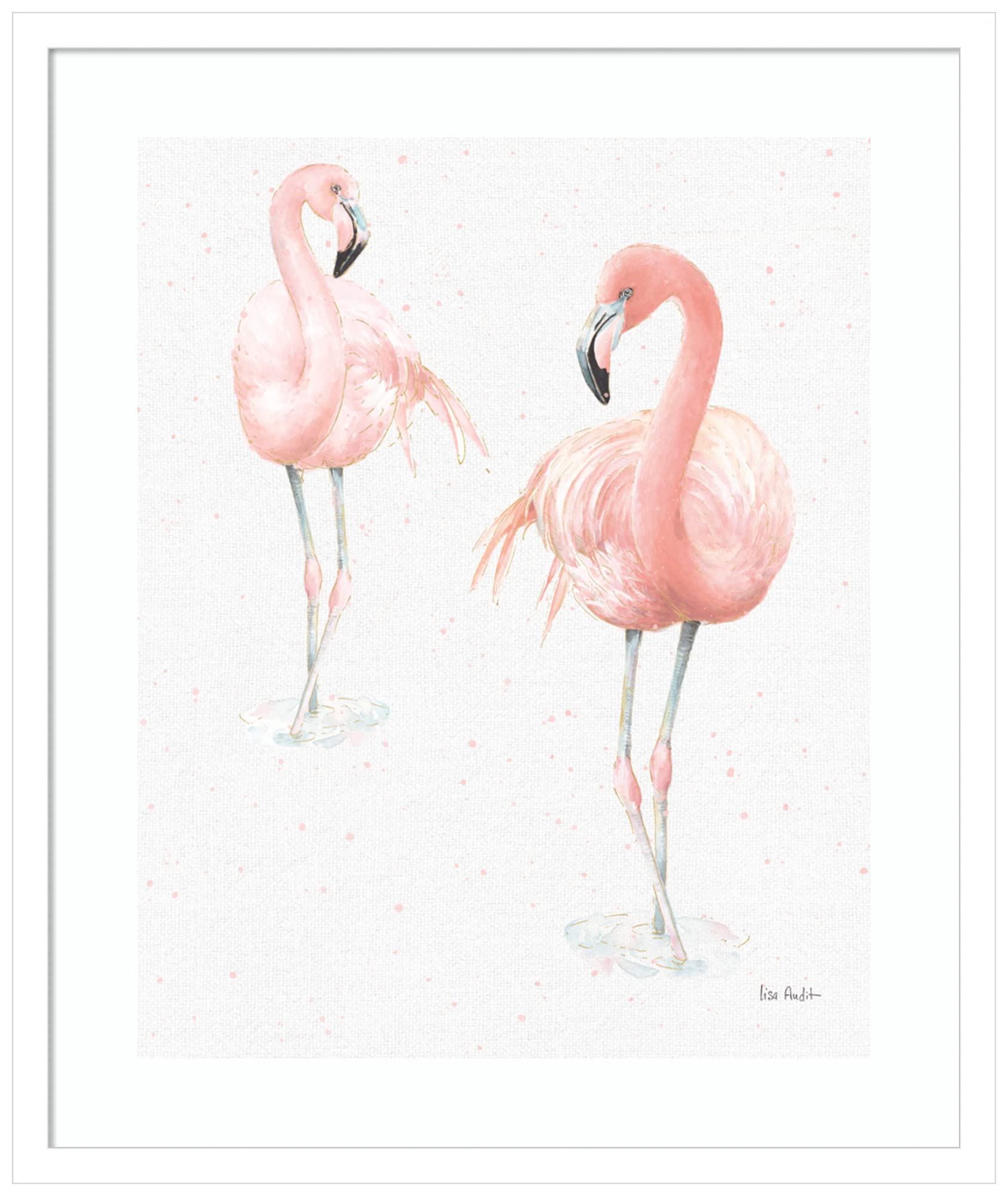 Amanti Art Framed Wall Decor - 25x21 Gracefully Pink XI Light Reversed by Lisa Audit, Modern Animal Print Painting for Contemporary Home & Office Decor - Perfect for Living Room, Bedroom, Bathroom & Office Spaces