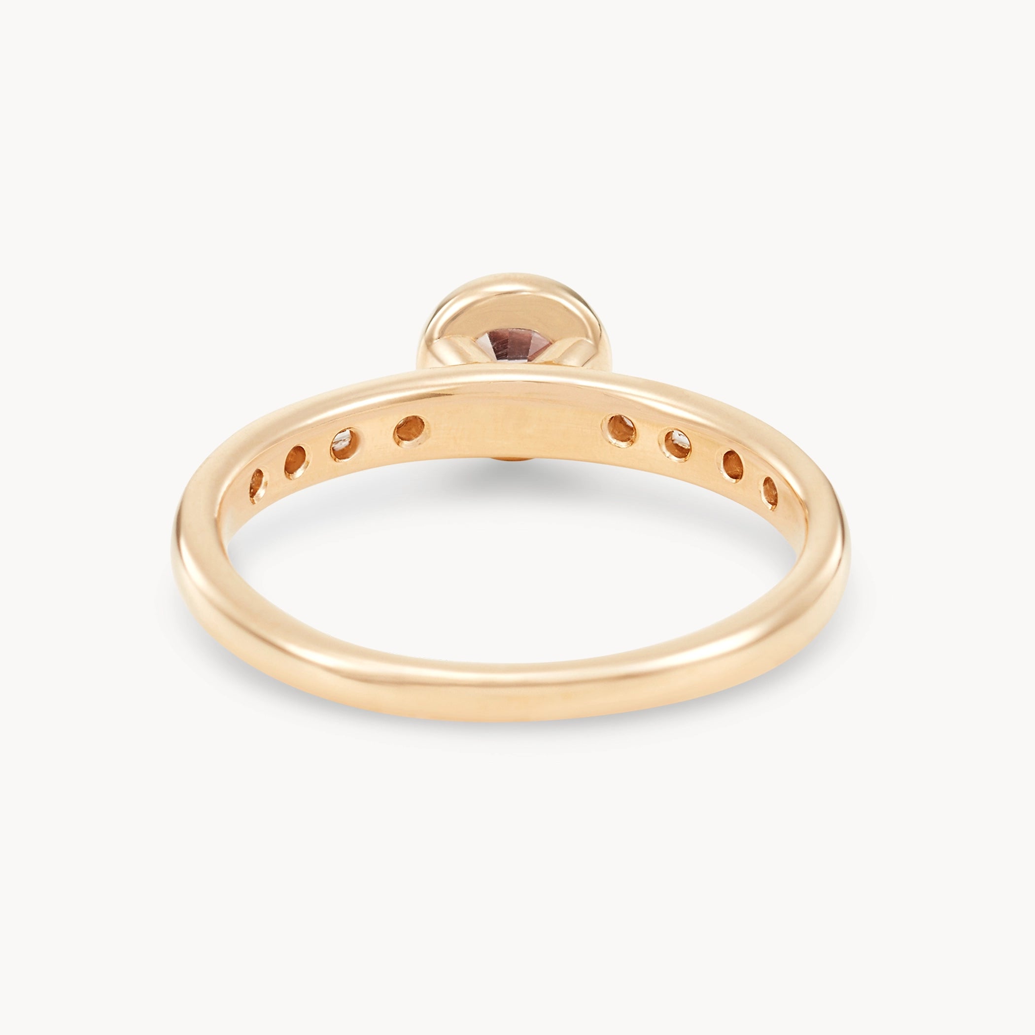 Unique 14K Yellow Gold Round Sapphire Ring – Handcrafted One-of-a-Kind Jewelry for Women | Perfect for Engagement, Anniversary & Special Occasion Gifts