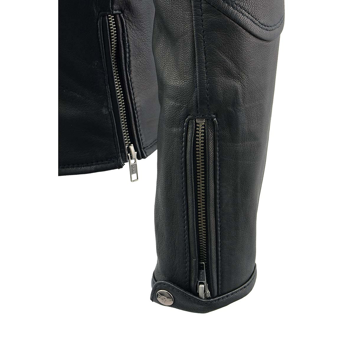 Milwaukee Leather MLL2581 Women's Classic Black Lightweight Long Vented Leather Jacket for Motorcycle Riding & Outdoor Adventures