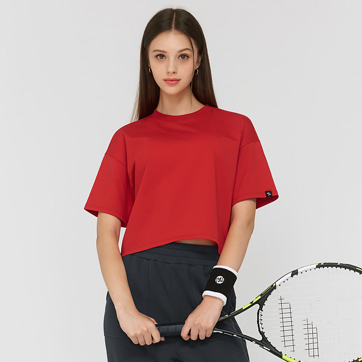 Cool Touch Basic Crop T-Shirts for Women - Soft Breathable Summer Tees - Perfect for Yoga, Gym, and Casual Wear