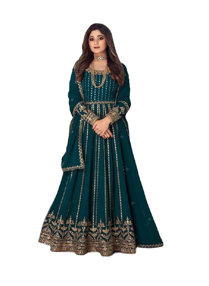 VOVLADI Indian Pakistani Party Wear Wedding Anarkali Gown Suit for Women - Elegant Ethnic Dress for Bridal, Mehndi, Reception & Special Occasions