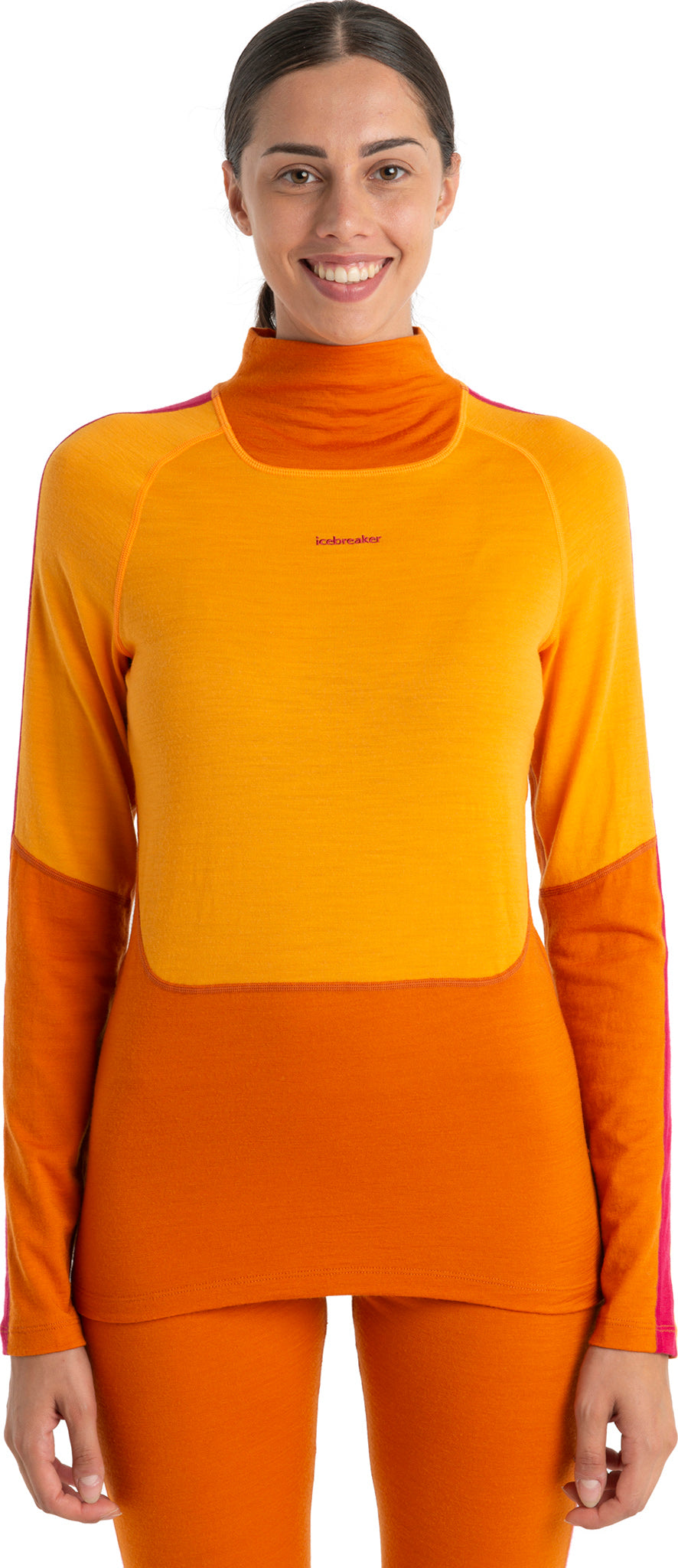 200 Sonebula Merino Wool Long Sleeve High Neck Thermal Base Layer Top for Women - Warm Winter Layering, Outdoor Hiking & Cold Weather Activities