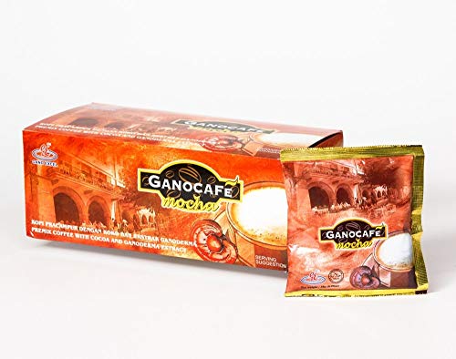Premium Ganoderma Gano Excel Mocha Instant Coffee - 7 Boxes (49 Sachets) - Immune Support & Energy Boost - Perfect for Office, Travel & Home Use