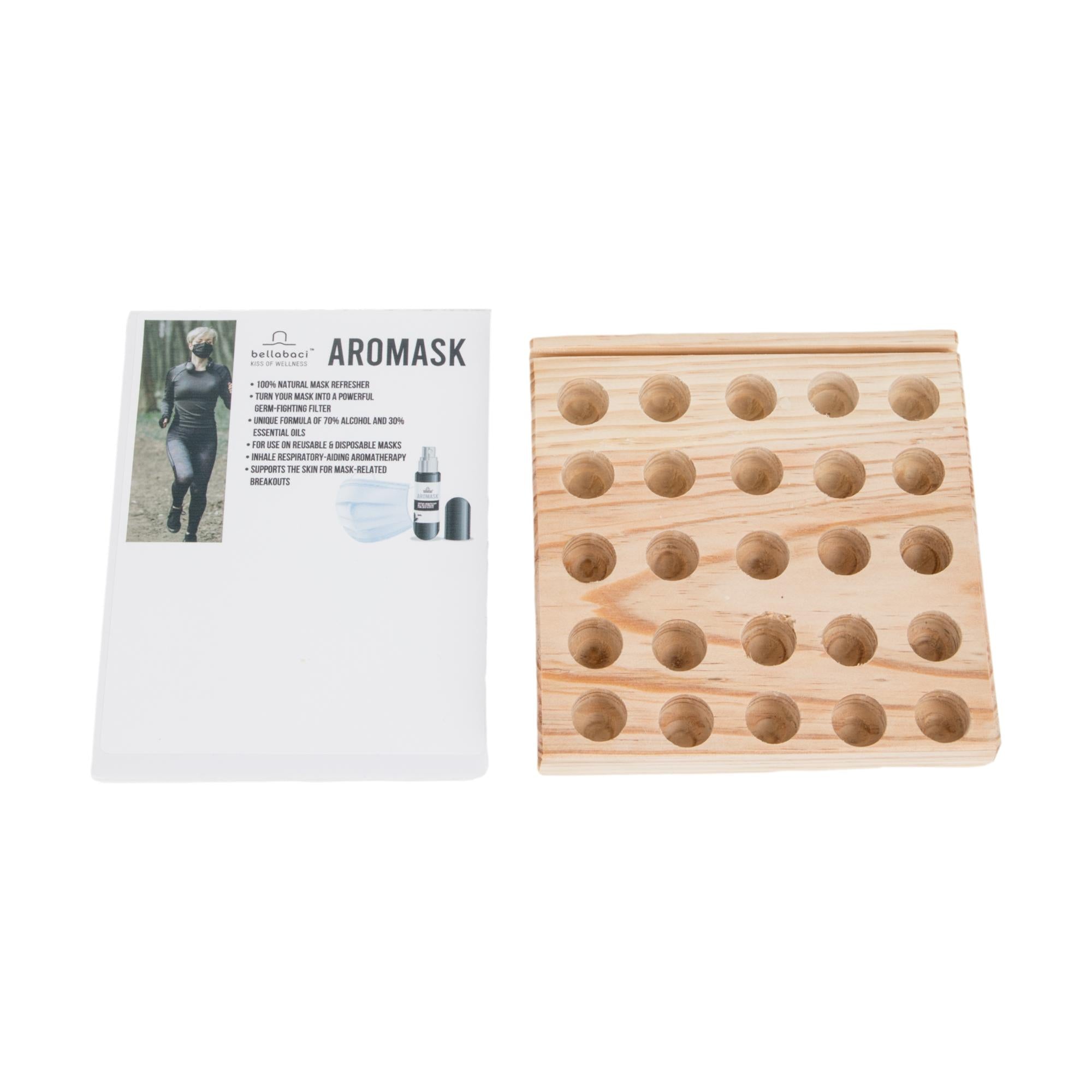 Bellabaci Aromask Essential Oil Spray - 25 Count Retail Display with Tester | Aromatherapy for Home, Spa & Office Relaxation