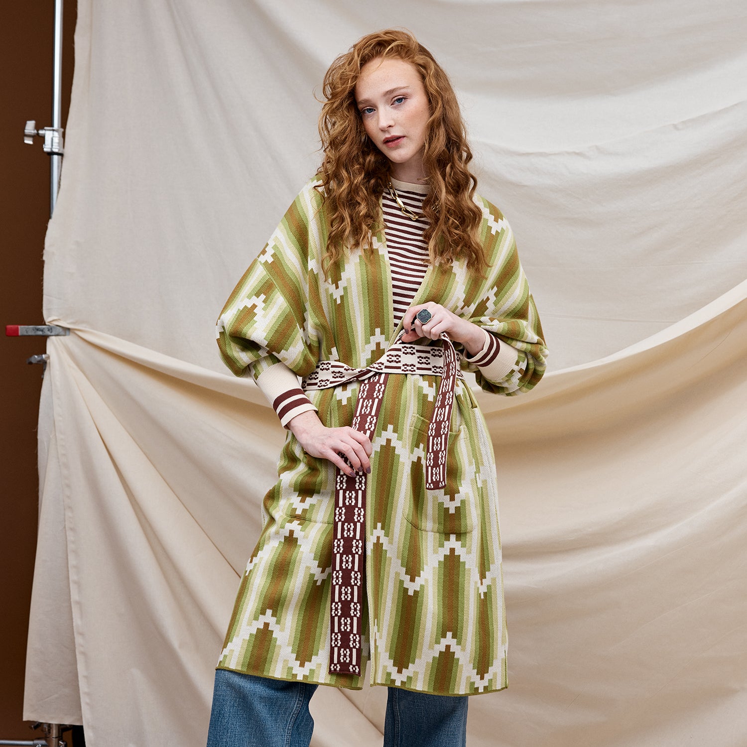 Luxury Nisha Jacquard Robe for Women - Elegant Floral Kimono Robe with Pockets - Perfect for Spa, Bridal Shower & Loungewear