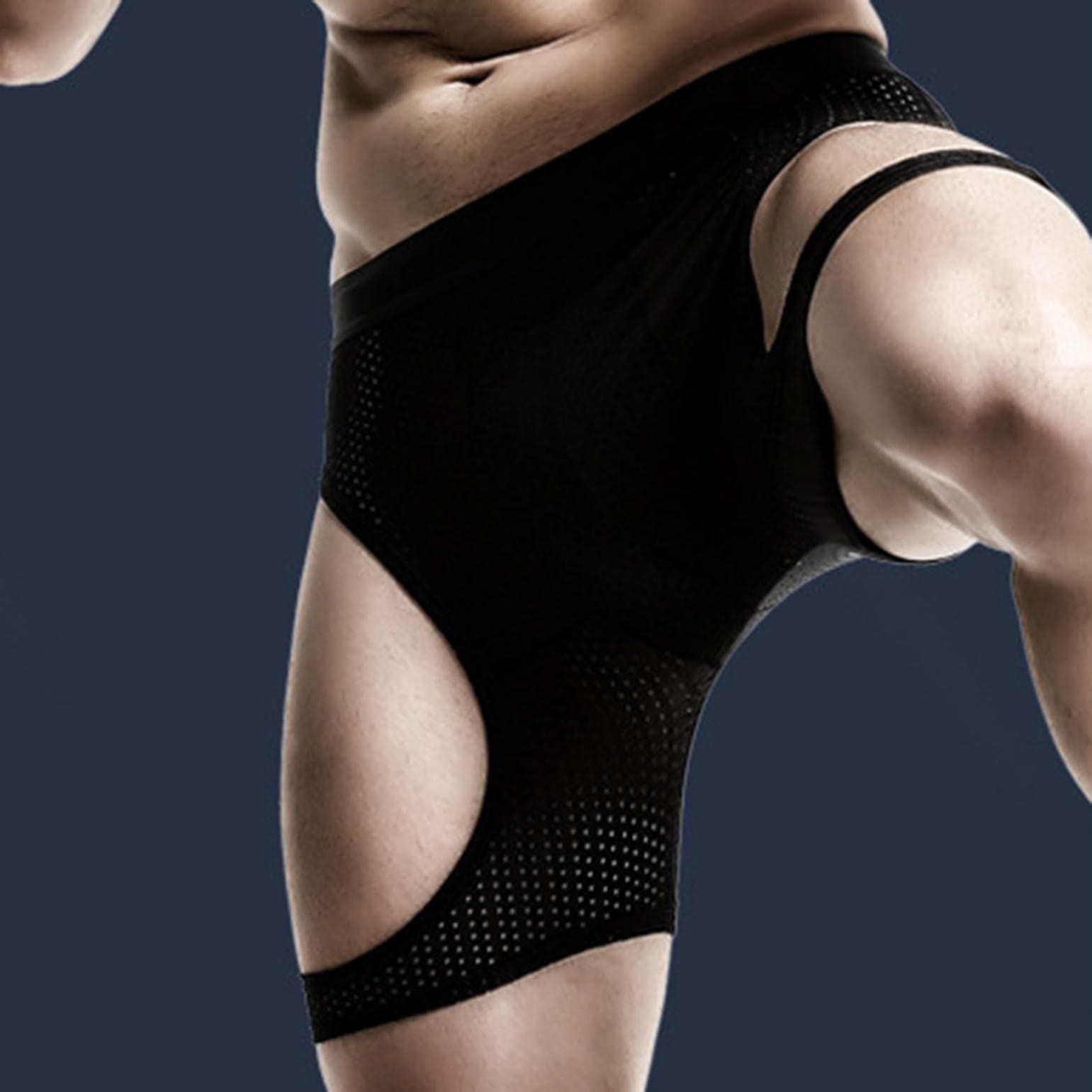 Breathable Men's Sports Boxer Shorts - Quick-Dry Running Underwear for Gym & Active Wear (Black, Size L) - Perfect for Workouts, Jogging & Daily Comfort
