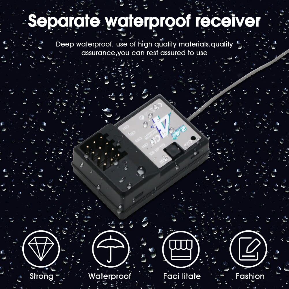 2.4GHz 4CH RC Remote Controller and Receiver - Digital Radio Transmitter for RC Cars, Boats, Tanks (Updated Version) | Perfect for Racing, Off-Roading & Water Adventures