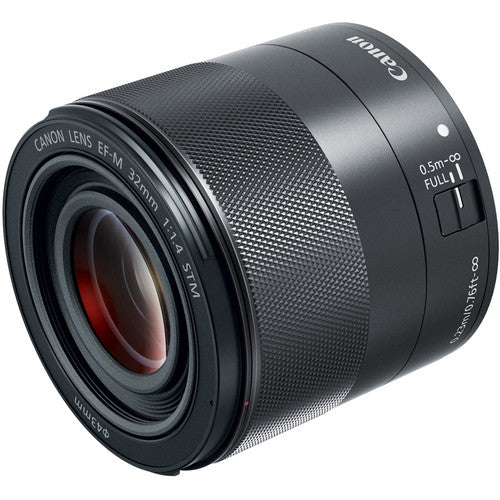 Canon EF-M 32mm f/1.4 STM Lens (2439C002) with 32GB SD Card - Fast Prime Lens for Canon Mirrorless Cameras - Perfect for Portrait, Street & Low Light Photography