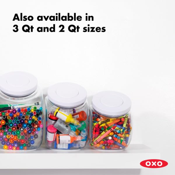 OXO Good Grips 5.0 Quart Large Airtight Food Storage Container - BPA-Free Plastic Jar for Cookies, Flour, Sugar & Dry Goods | Kitchen Pantry Organization & Bulk Food Storage