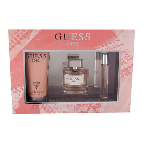 Guess 1981 Women's 3-Piece Gift Set - Perfume, Body Lotion & Shower Gel - Perfect Birthday, Anniversary & Valentine's Day Present for Her