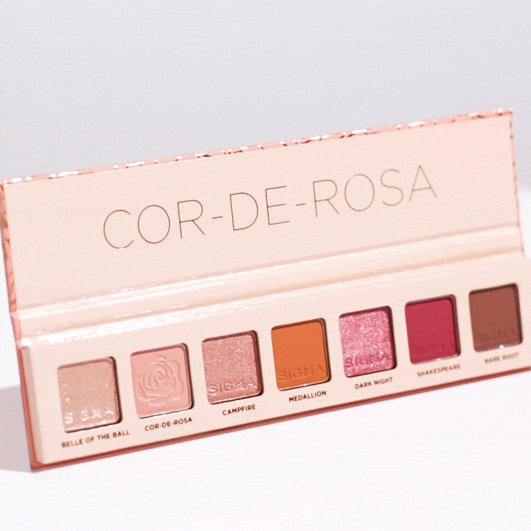 Cor De Rosa Mini Eyeshadow Palette - 12 Pigmented Matte & Shimmer Shades, Vegan & Cruelty-Free Makeup for Everyday & Party Looks | Perfect for Travel, Bridal, and Professional Makeup Artists