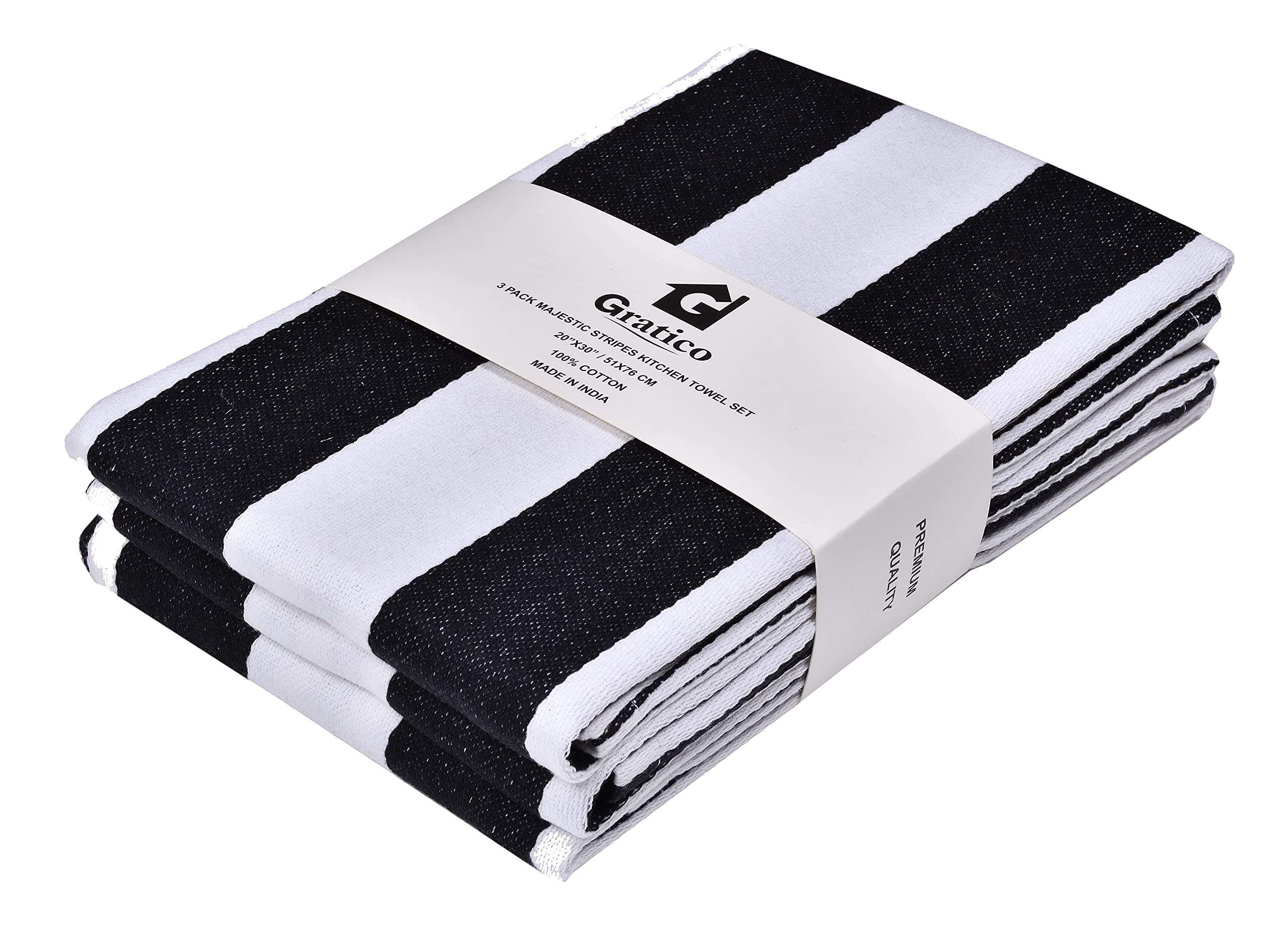 Premium Cotton Kitchen Towel Set - 3 Pack 20