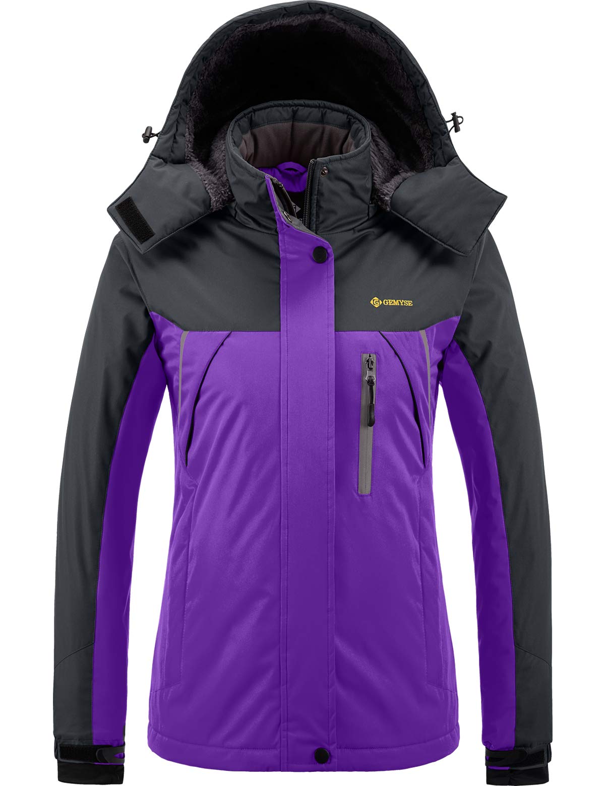 GEMYSE Women's Waterproof Ski Jacket - Winter Windproof Snow Coat for Mountain Hiking & Snowboarding | Warm Insulated Rain Jacket for Outdoor Activities