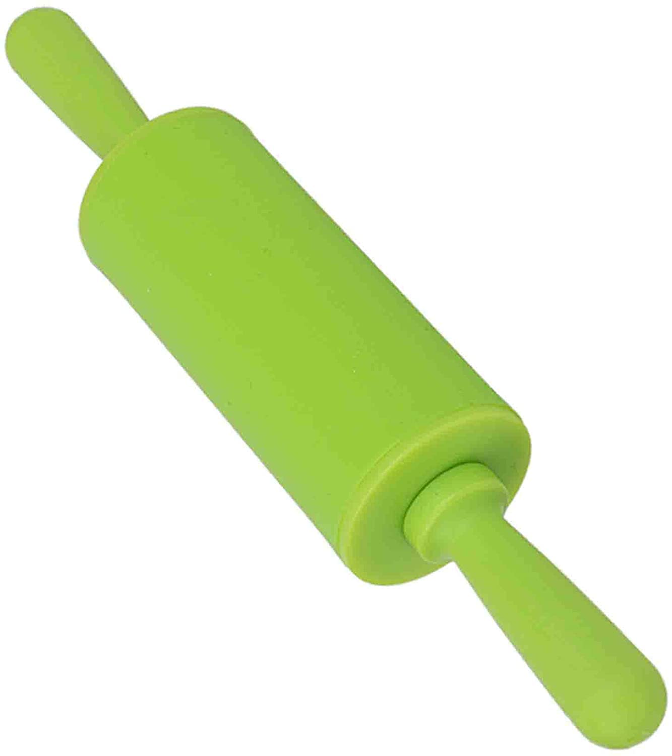 Non-Stick Silicone Rolling Pin for Baking - Perfect for Dough, Cookies, Pastry, Fondant & Pizza - Small Green Kitchen Tool for DIY Dumplings, Bread & Desserts - Ideal for Home Bakers & Cooking Enthusiasts