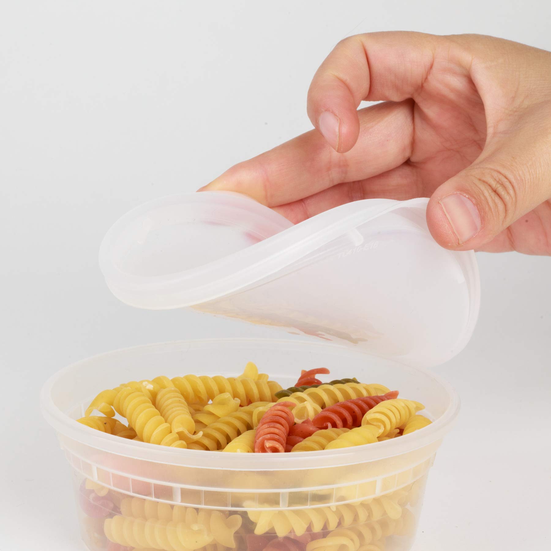 Golden Apple 16oz-20 Pack Plastic Food Storage Containers with Lids | Microwave Safe, BPA-Free, Stackable & Reusable Meal Prep Containers | Perfect for Delis, Restaurants, Meal Prepping & Leftovers