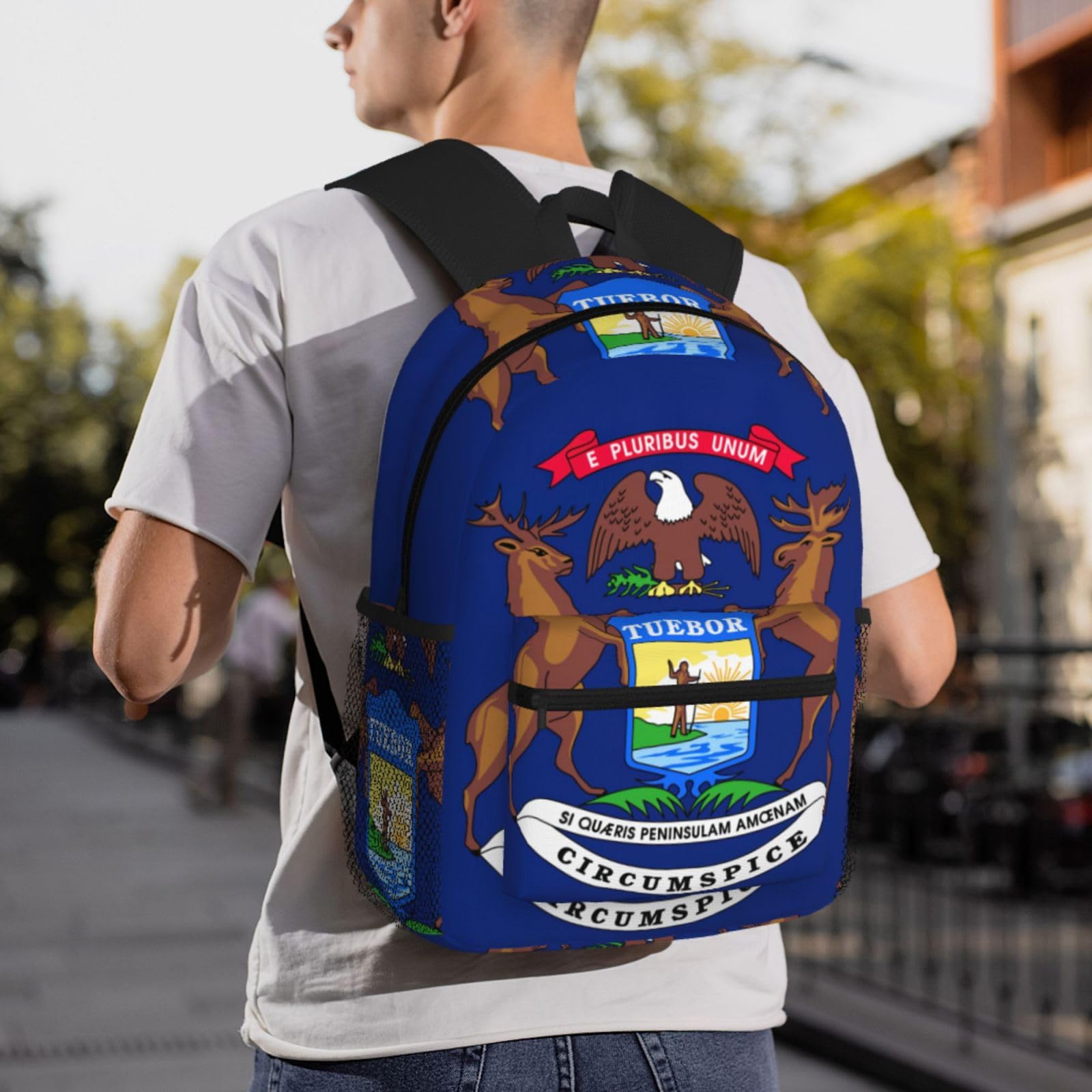 LSZJSGQ Polish Flag Print Casual Backpack for Women & Men - Lightweight Travel Daypack, Durable Gym Backpack, School Book Bag - Perfect for College, Hiking, Work Commute & Everyday Use