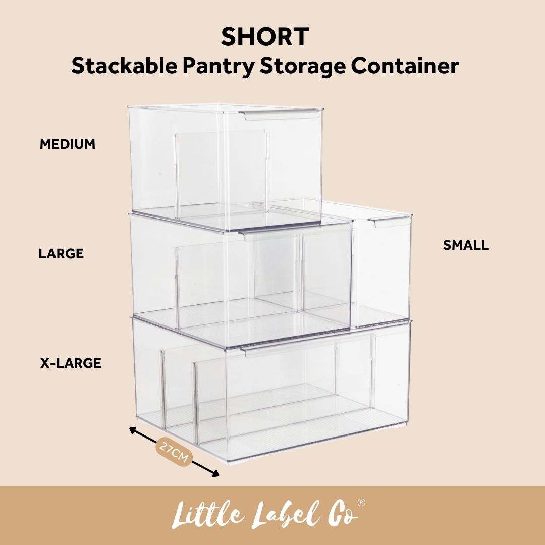 Stackable Pantry Storage Containers - Large Airtight Food Storage Bins for Kitchen Organization | Perfect for Flour, Sugar, Rice & Dry Goods