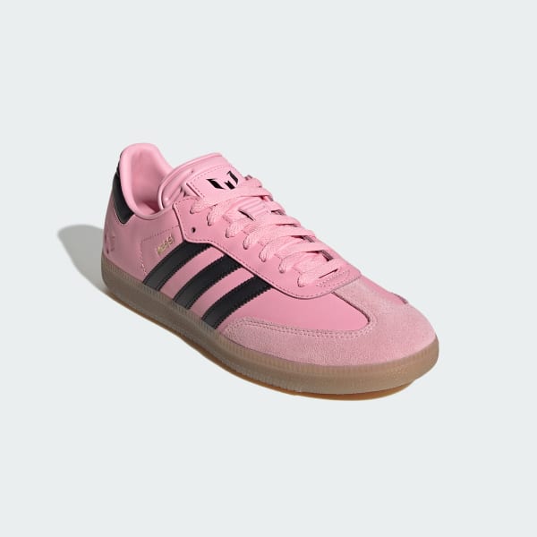 Adidas Men's Samba OG Messi Soccer Cleats - Pink & Black | Lightweight Football Shoes for Artificial Turf & Street Play
