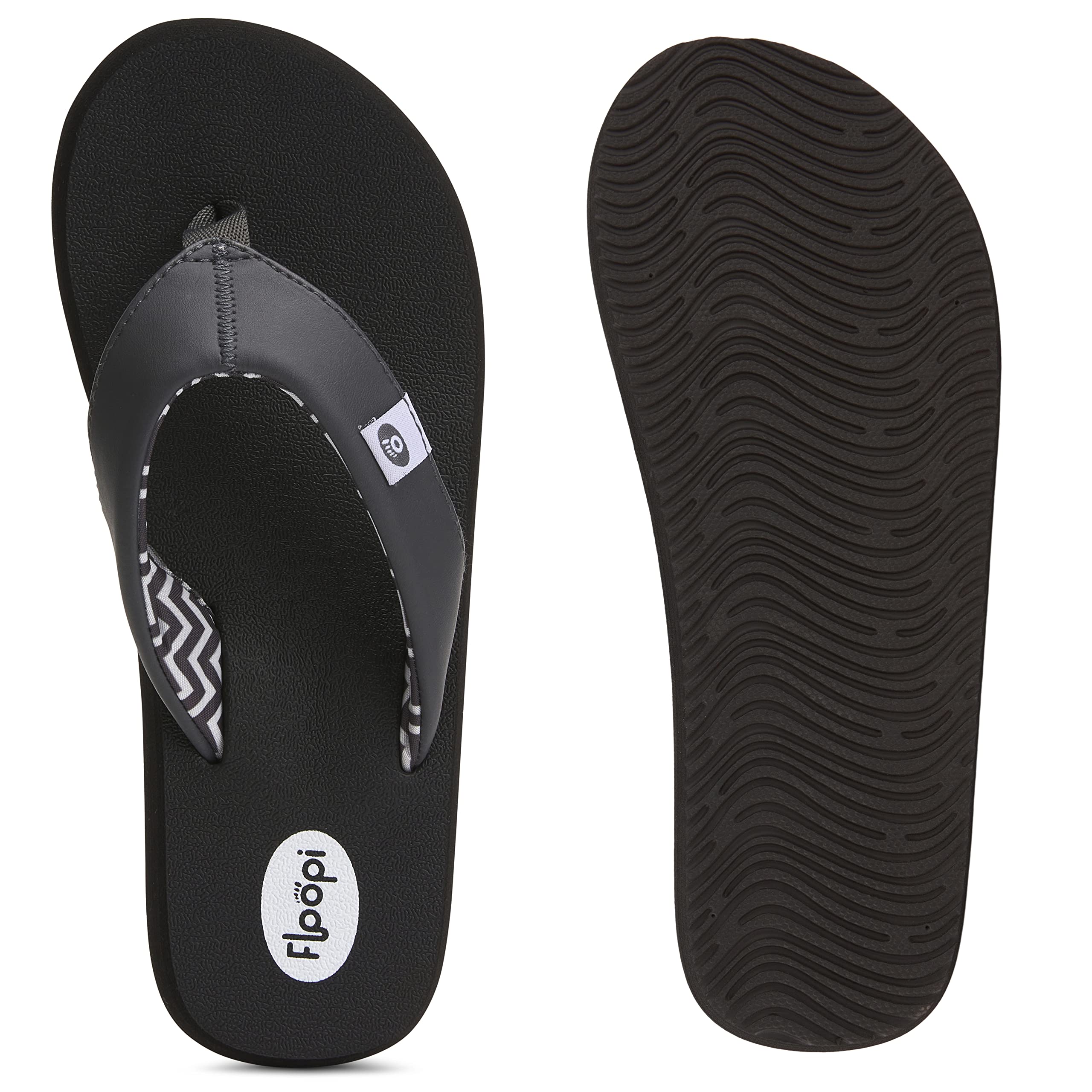 Floopi Women's Flip Flops - Comfortable Flat Yoga Sandals with Anti-Skid Soles for Beach, Pool & Indoor Use | Breathable Thong Sandals for Ladies