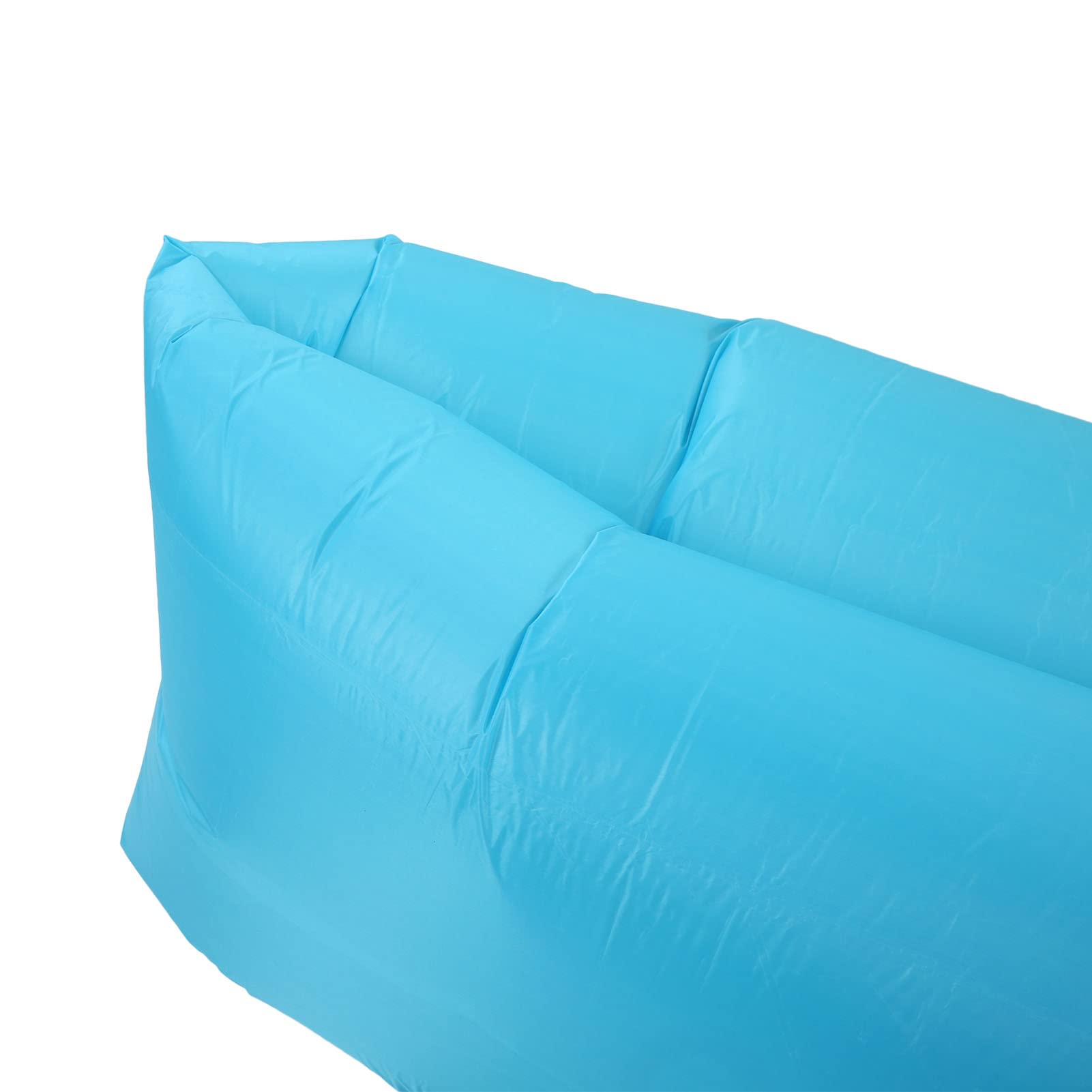 Portable Inflatable Couch for Camping - Foldable Air Sofa with Storage Bag (Sky Blue) - Outdoor & Travel Use