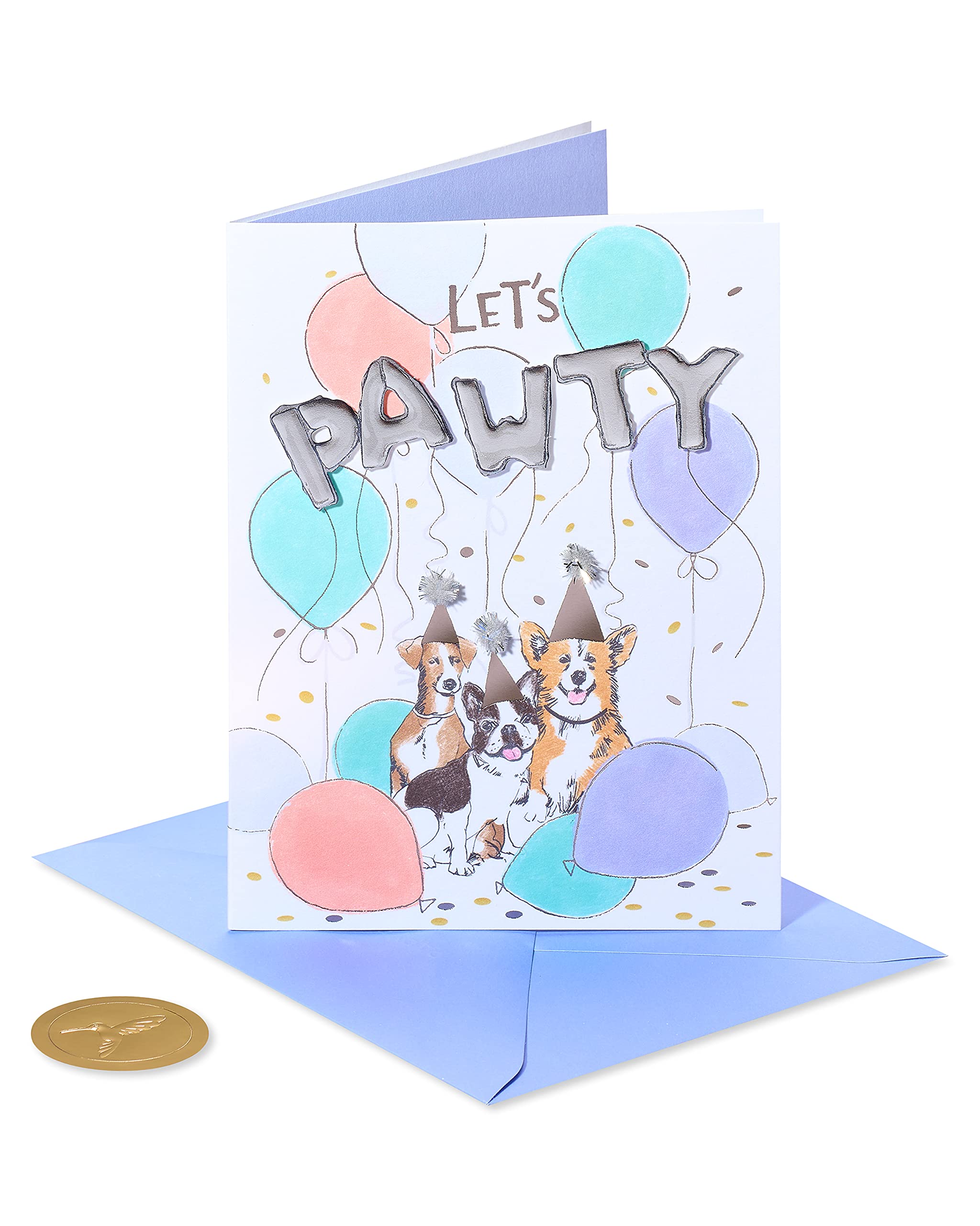Papyrus Dog Birthday Card - Funny Birthday Treats Design for Dogs - Perfect for Pet Lovers & Birthday Celebrations