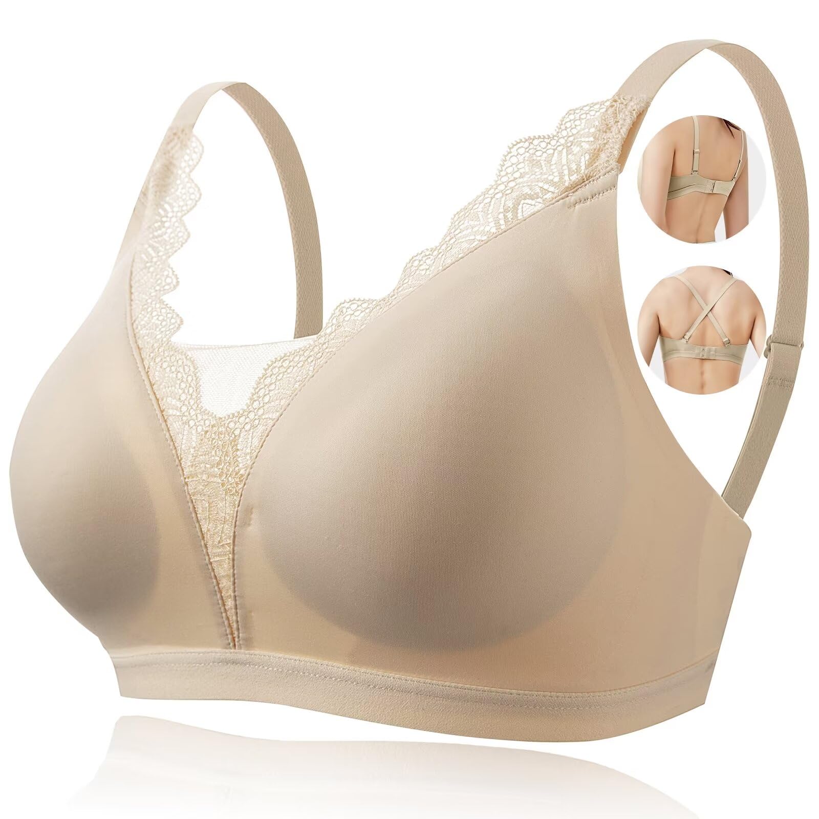 Post-Surgery Mastectomy Bra with Breast Prosthesis - Comfortable Bralette for Daily Wear - Artificial Breast Forms & Fake Boobs for Women - Perfect for Recovery, Workouts, and Everyday Comfort