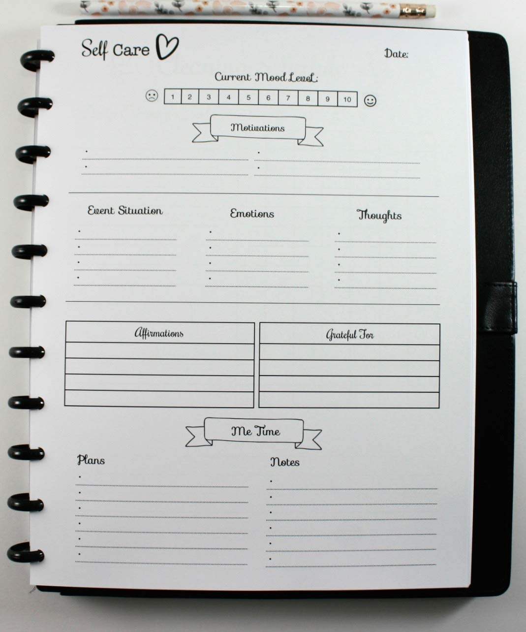 11-Disc Big Happy Planner Self Care Inserts - Wellness Planner Refill Pages for Mental Health & Fitness Tracking (Planner Sold Separately) | Perfect for Goal Setting, Habit Tracking & Self Improvement Journeys