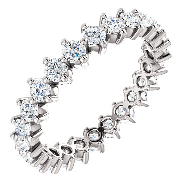 1.0tcw Diamond Wedding Band - Eternity Ring for Women, 14K White Gold Diamond Anniversary Ring, Perfect for Engagement, Wedding & Special Occasions